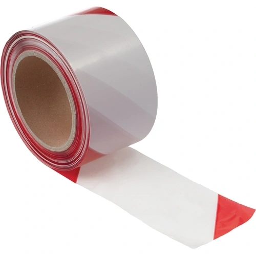 Jelzőszalag 5cm/100m piros/fehér F017080