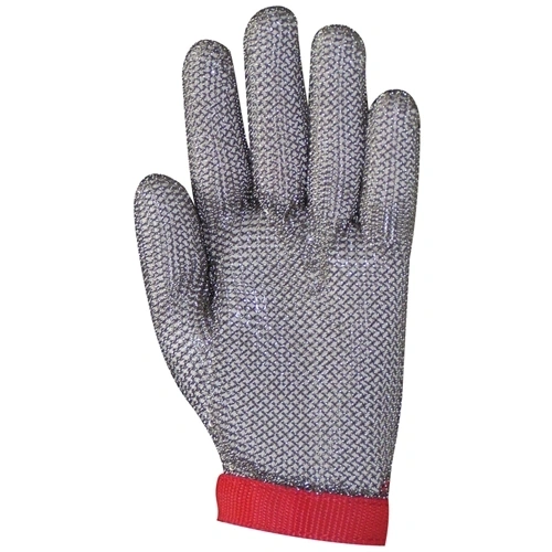 Lánckesztyű fémgyűrűs ötujjas védőkesztyű (c) piros M F026999