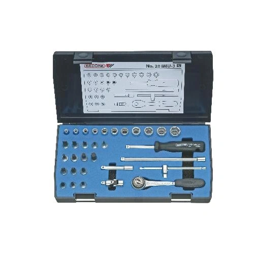 Gedore dugókulcs készlet 1/4", 32 részes, hatszög IN-IS-PH-PZ (20 IMU-3) F027809