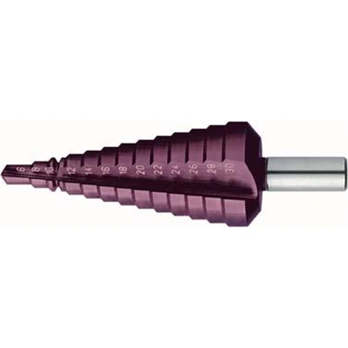 Format lépcsős egyenes hornyú lemezfúró HSS TiAlN 6-30.00mm F031949