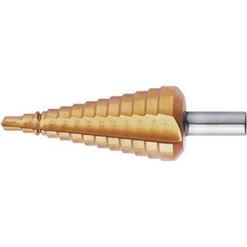 Format lépcsős egyenes hornyú lemezfúró HSS TiN 9-36.00mm F035474