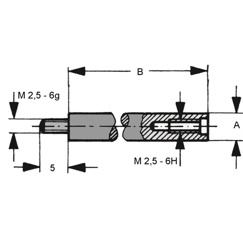 Vogel mérőóra toldó, hossz: 30 mm F040581