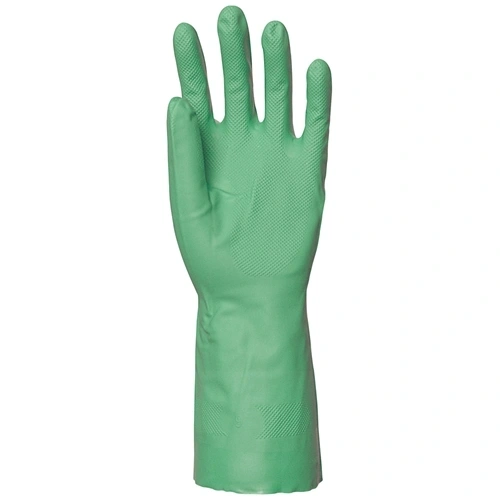 Mártott zöld nitril kesztyű vegyszerálló 33cm/0.46mm 8 F051648