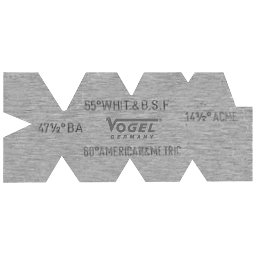 Vogel menetvágó sablon (SAE 60°, Whitworth BSF 55°, ACME 14.5°, B.A. 47.5°) F057290
