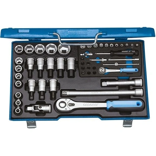 Gedore dugókulcs készlet 1/4"+1/2" 50 részes 4-30 mm (19 V20U-10) (Format katalógus) F078272
