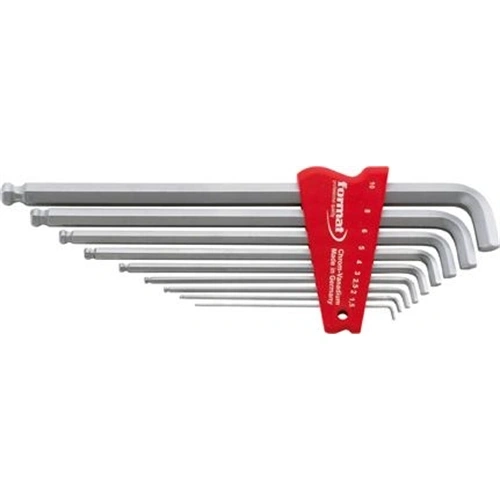 Format hajlított gömbvégű imbuszkulcs készlet 1.5-10mm rövidfejű kivitel F083331