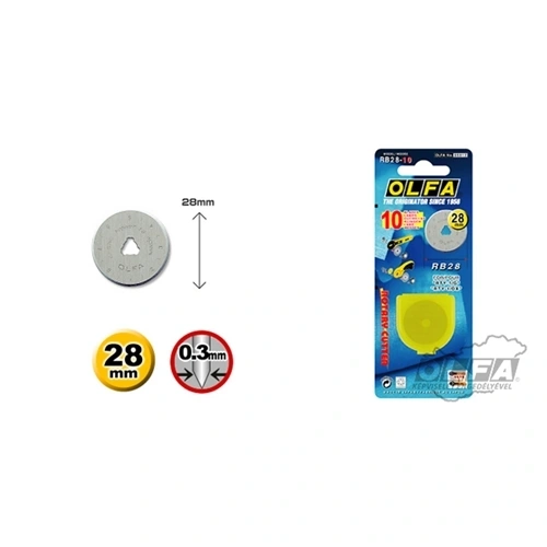 Olfa 28 mm-es körpenge (patchwork) RB-28-10 (10 db/csomag) F091967