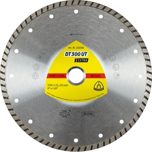 Klingspor gyémánt vágókorong 115x1.9x22.23mm P DT 300 UT GRT=Turbó folyamatos F093497