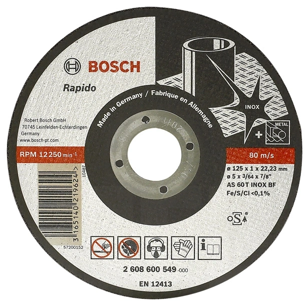 Bosch vágókorong 125x1.0mm INOX F094339