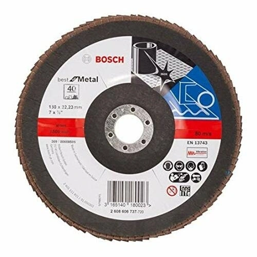 Bosch lamellás tárcsa 125x22.23 mm P60 fémhez Alox X431 egyenes üvegszál F101011