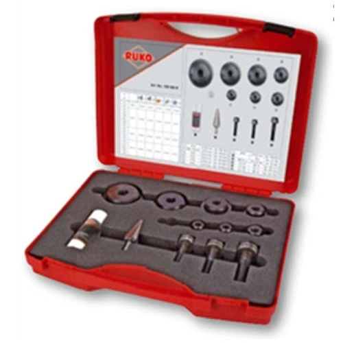 Ruko csavaros lemezlyukasztó készlet 7+5 részes golyóscsapágyas F102818