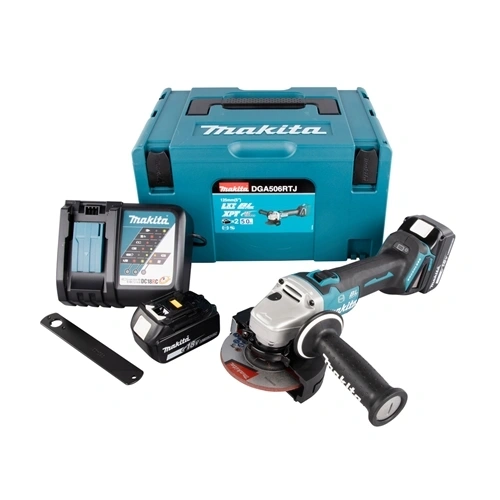 Makita DGA506RTJ 18V Li-ion BL 125mm sarokcsiszoló 2x5.0Ah F113218
