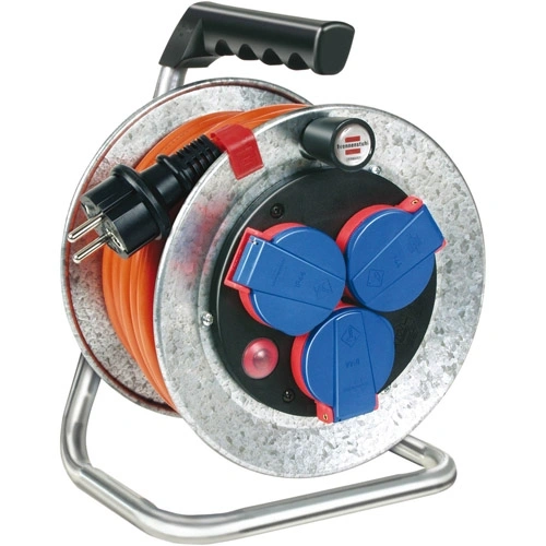 Brennenstuhl fém kábeldobos hosszabító - narancssárga 3x1.5 IP44 25m F114529