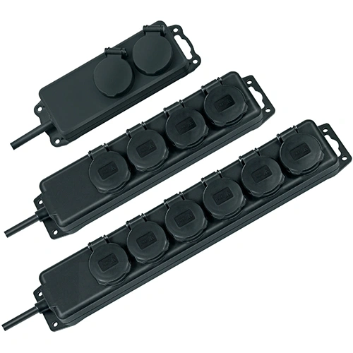 Brennenstuhl elosztó IP44 2 dugaszhelyes fekete 2m H07RN-F 3G1.5 F117330