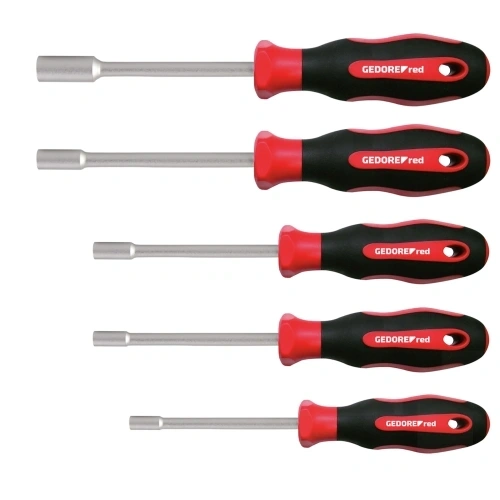 GedoreRed csavarhúzó készlet dugókulcs fejjel 5-részes,  6-13 mm F118371