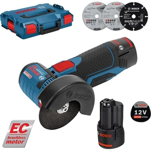 Bosch GWS 12V-76 professzionális akkus sarokcsiszoló 12v 2x3Ah F122685