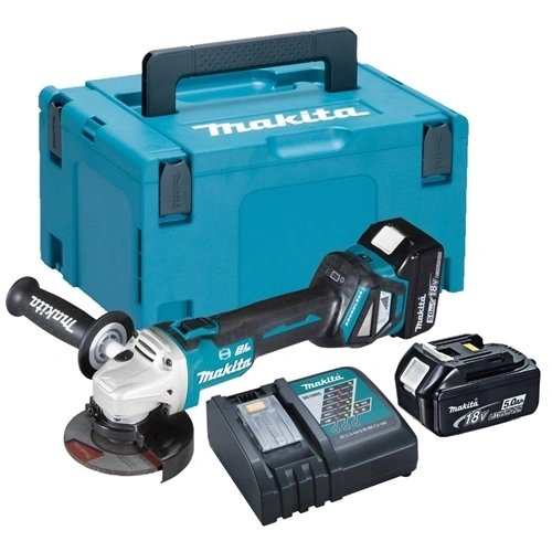 Makita DGA513RTJ 18V LXT Li-ion BL 125mm akkus sarokcsiszoló ford+fé 2x5.0Ah F124985