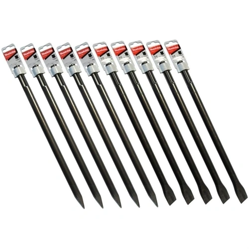 Makita SDS-Max vésőkészlet 5*hegyes, 5*lapos 400mm standard, 1 csomag F126498