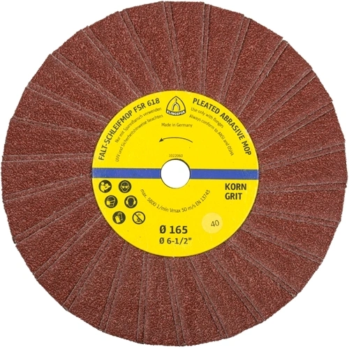 Klingspor lamellás csiszolókerék 165x14mm P 80 FSR 618 S 1R2F F129666