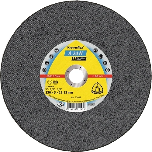 Klingspor vágókorong 180x3x22.23mm A 24 N S Domborított F129838