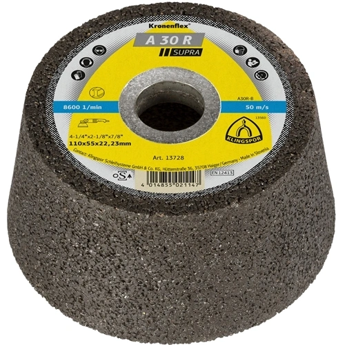 Klingspor fazékkő 110x55x22.23mm A 30 R S Domborított F129845