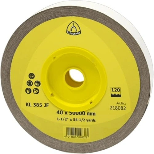 Klingspor tekercs 50x50000mm P 150 KL 385 JF S SR F130275