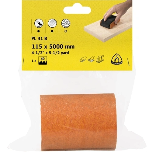 Klingspor kiakasztható tekercs 115x5000mm P 40 PL 31 B S 1SRT (1 db/csomag) F130376