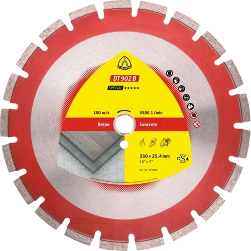 Klingspor gyémánt vágókorong 450x3.7x25.4mm P DT 902 B W=Széles foghézag F131121