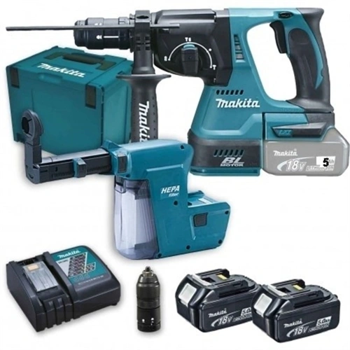 Makita DHR243RTJW 18V LXT Li-ion BL 2.0J SDS-Plus fúró- vésőkalapács cst 2x5.0Ah F132347