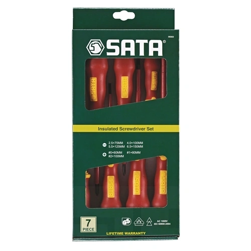 SATA VDE csavarhúzó készlet 7 részes (lapos+PH) F143566