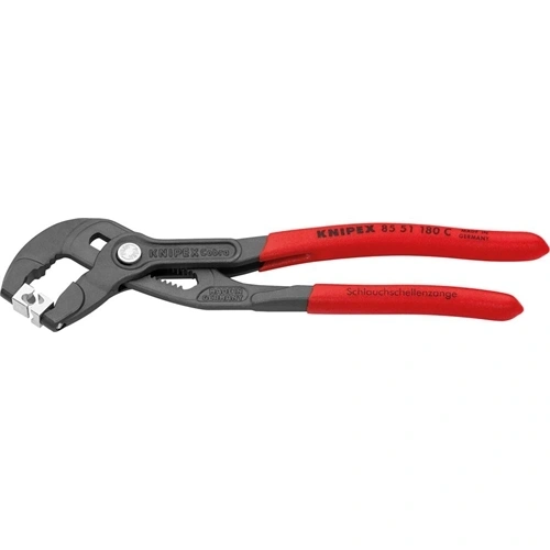 Knipex CLIC tömlőbilincs fogó mártott nyél, szürkére foszfátozott 180mm (Format katalógus) F155744