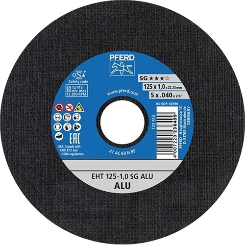 Pferd Vágókorong egyenes alumíniumhoz A46NSG 125x1.6mm F156127