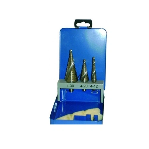 Makita lépcsős csavart hornyú lemezfúró készlet HSS-G 4-12/20/30 mm F158121