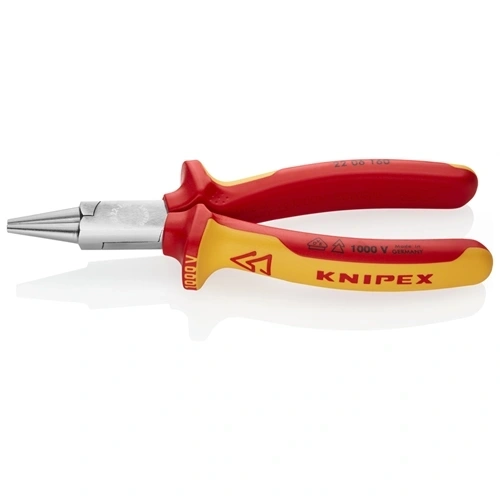 Knipex Kerekcsőrű fogó krómozott VDE 160 mm F159122