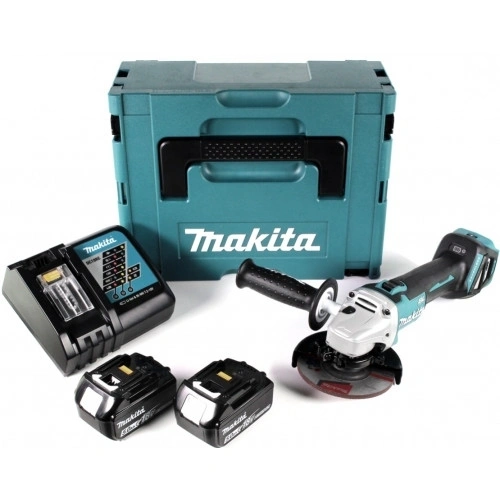 Makita DGA511RTJ 18V LXT BL 125mm akkus sarokcsiszoló 2x5.0Ah+töltő+Makpac F159420
