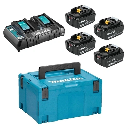 Makita 198091-4 18V LXT Li-ion 4x6.0Ah akku + DC18RD töltő készlet + Makpac F161577