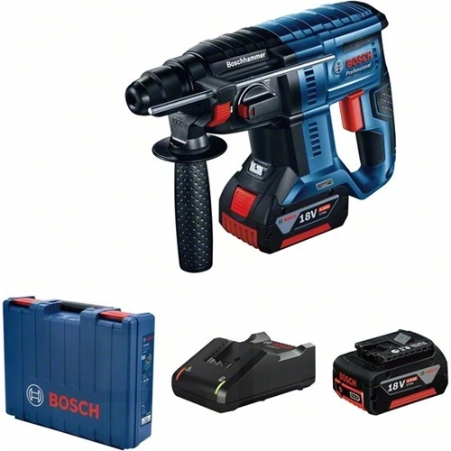Bosch GBH 180-Li SDS-Plus  akkus fúrókalapács 18V 2x4.0Ah + GAL 18V-40 töltő, koffer F162703