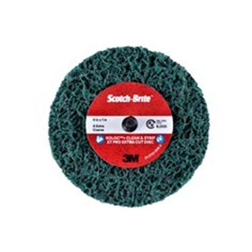 3M 51914 Scotch-Brite Roloc+ Clean and Strip XC-ZR Pro Extra Cut tisztítótárcsa 100 mm x 13 mm x 6 mm A XCRS, zöld F168280