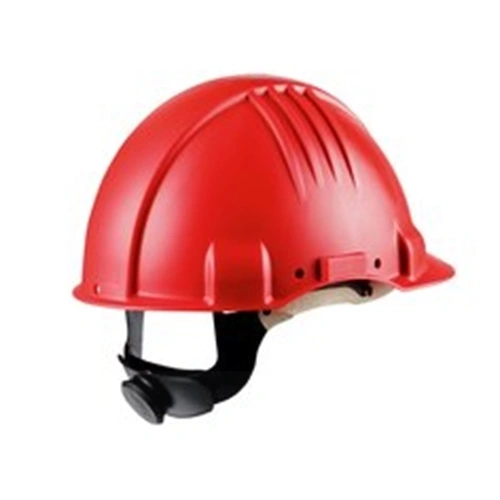 3M G3501M-RD védősisak (HI-HEAT) piros, szellőzőrések nélkül, racsnis fejpánt F169071
