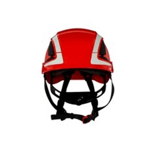 3M X5005V-CE SecureFit védősisak, szellőzőrésekkel, fényvisszavető csík, CE, piros F169081