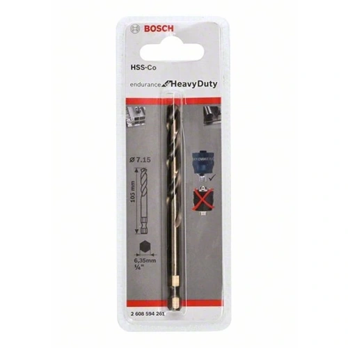 Bosch Expert körkivágó központosító fúrószár HSS-Co 7.15x105mm F169691