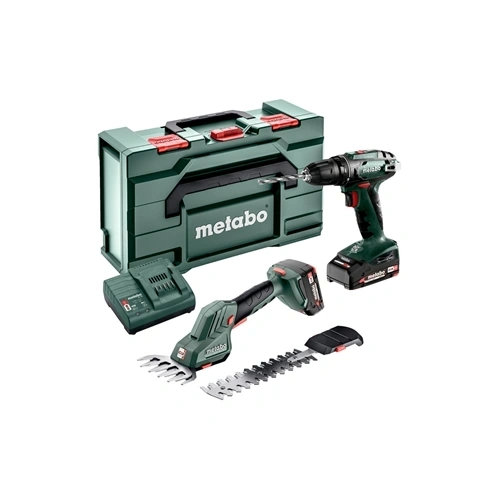 Metabo Combo Set 2.2.5 18V BS fúrócsavarozó + SGS fűszegély és bokorvágó olló (2x2.0Ah, SC 30, metaBOX 165L) F169701