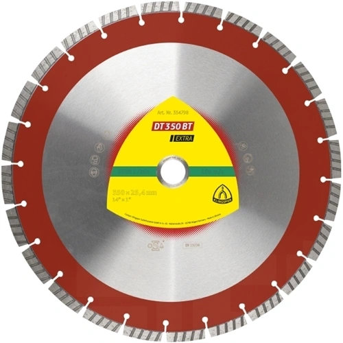 Klingspor Gyémánt vágókorong 350 x 3 x 25.4 mm 24 szegmens Szabványos turbó DT 350 BT Extra F171138