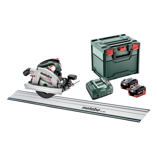 Metabo Set KS 18 LTX 66 BL akkus kézi körfűrész 2x8.0Ah LiHD, FS 160 vezetősín, MetaBox F171850