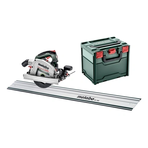 Metabo Set KS 18 LTX 66 BL akkus kézi körfűrész alapgép (akku és töltő nélkül) FS 160 vezetősín, MetaBox F171851