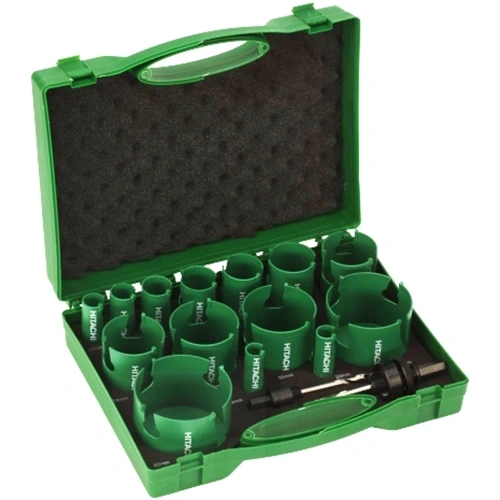 Hikoki keményfémlapkás körkivágó készlet 19-76mm 16 részes, kombi F176373