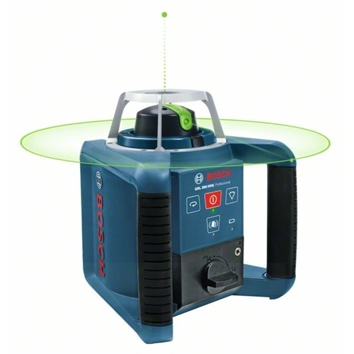 Bosch GRL 300 HVG zöld Forgólézer + LR 1G Lézervevő + RC 1 Távirányító + WM 4 Tartó F178299