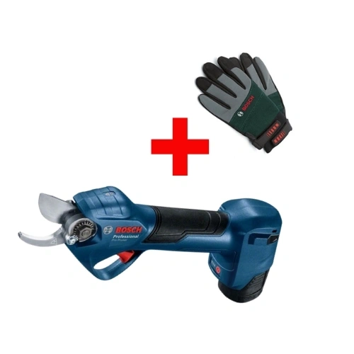 AJÁNDÉK kerti kesztyű XL - Bosch Pro Pruner akkus metszőolló (2x3.0Ah) F179054