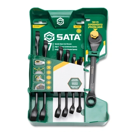 SATA X6 univerzális csillag-villáskulcs készlet 8-17 mm 7 részes F182631