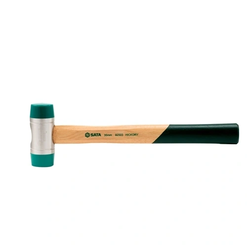 SATA kétfejes gumikalapács 45 mm hickoryfa nyéllel F182806
